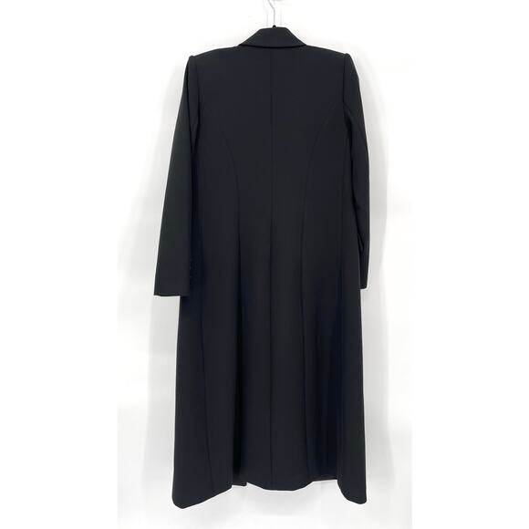 L’Agence Quinton Rosette Detail Long Tuxedo Jacket Coat In Black size 6 - Picture 10 of 15